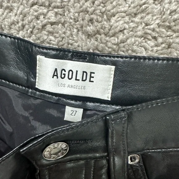NWT AGOLDE Leather Pants